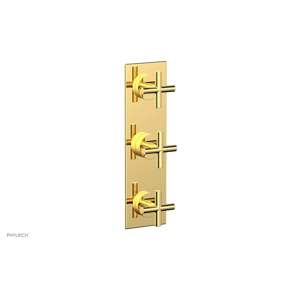 Phylrich - 3 Cross Handle Trim Kit (Ts & Bp) - Polished Gold
