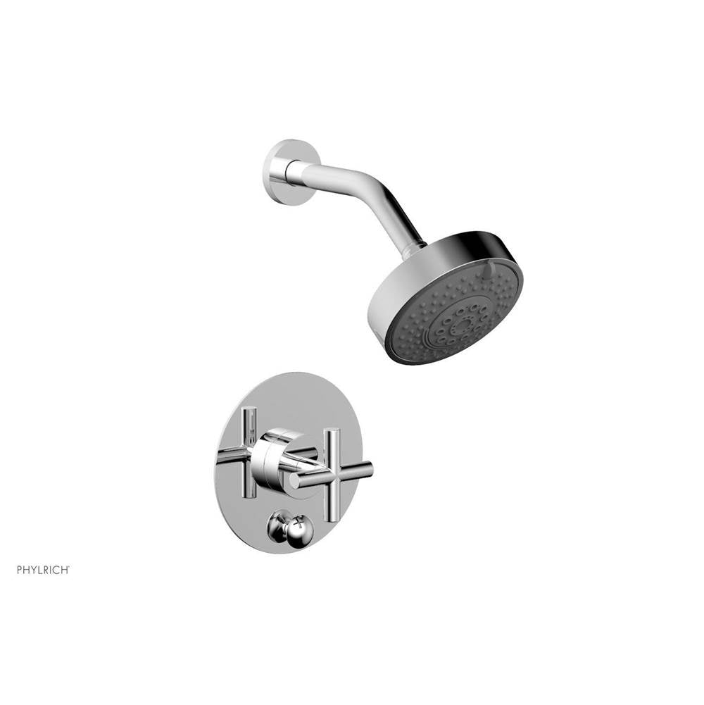 Phylrich - Pb Shower And Div Set Cross Handle Less Spt - Satin Brass