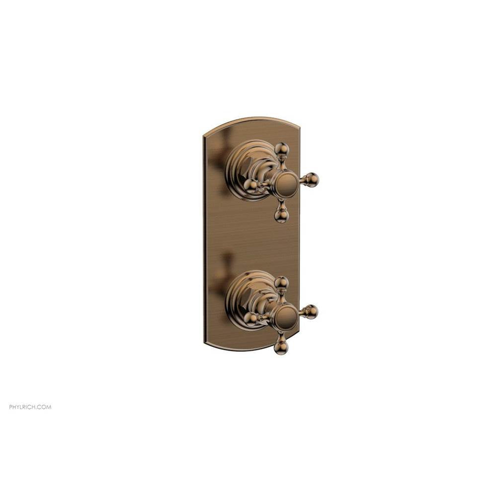 Phylrich - Mini Therm, 2 Cross Hdl - Old English Brass
