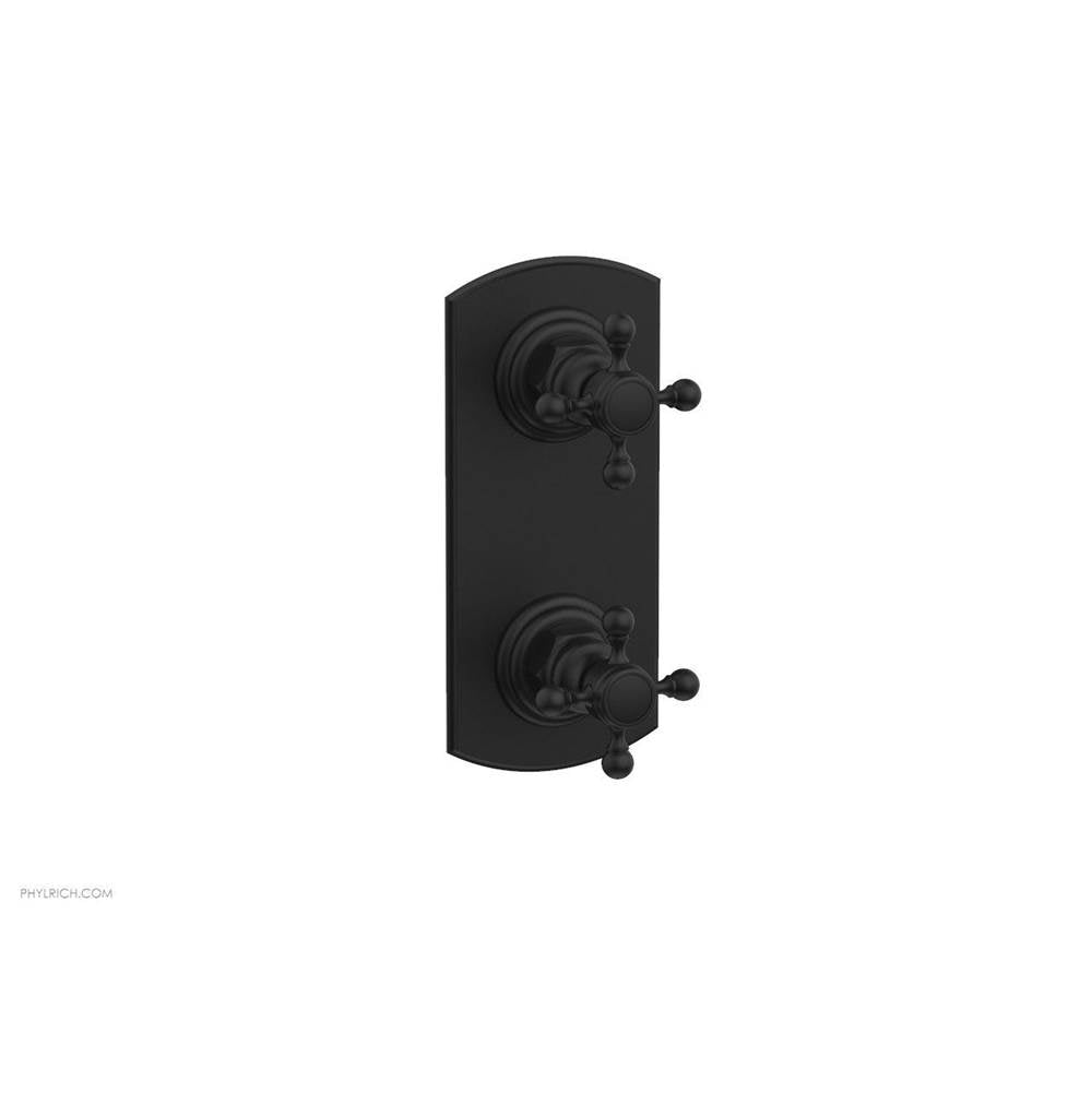 Phylrich - Mini Therm, 2 Cross Hdl - Matte Black