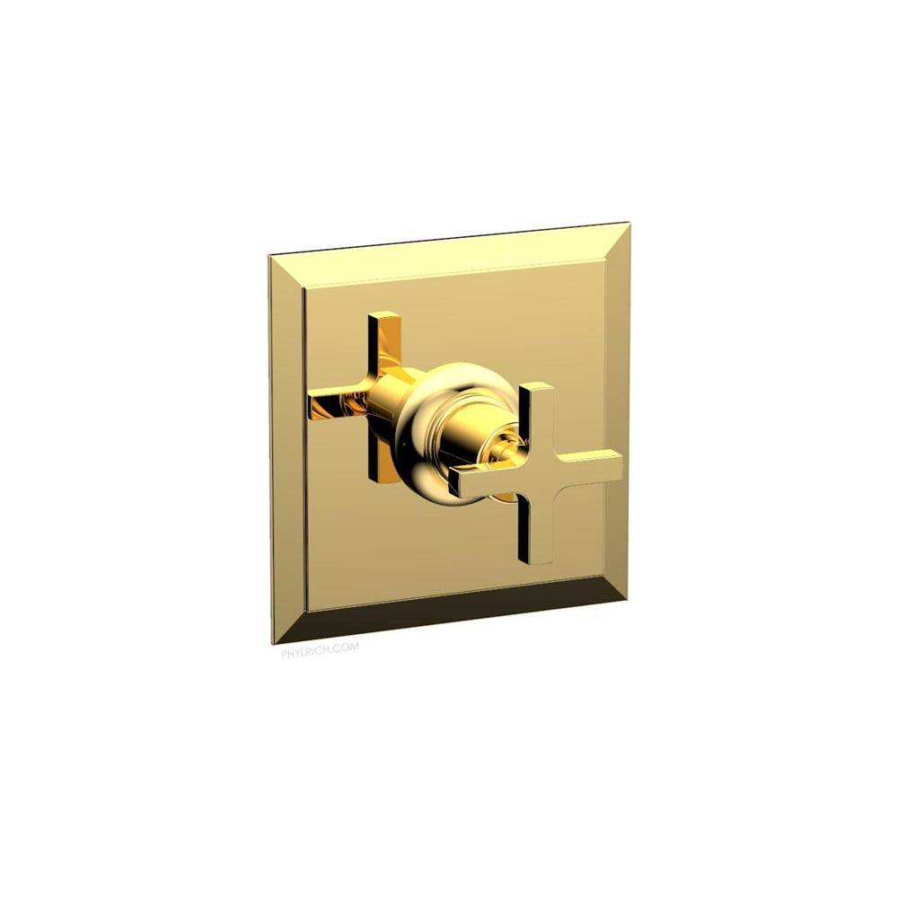 Phylrich - Pb Shwr To, Cross Hdl - Polished Gold