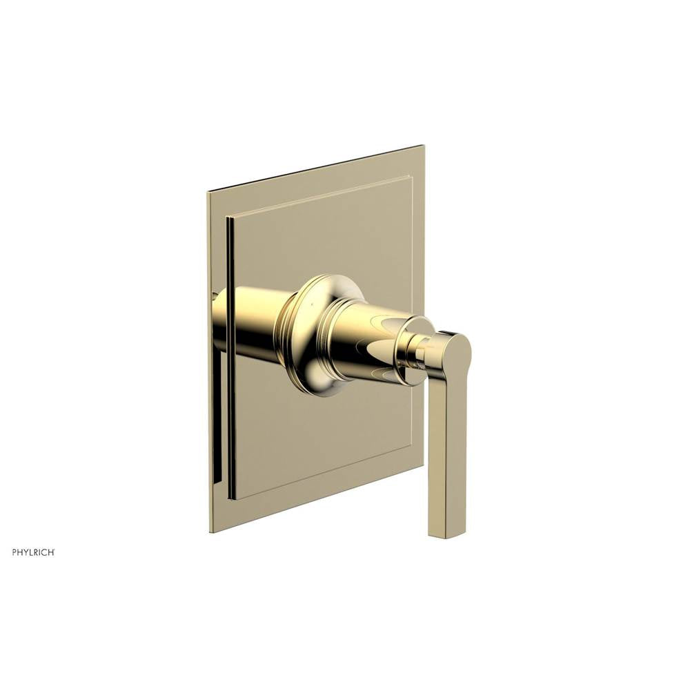 Phylrich - Shower Plate and Handle Trim - Polished Brass Uncoated
