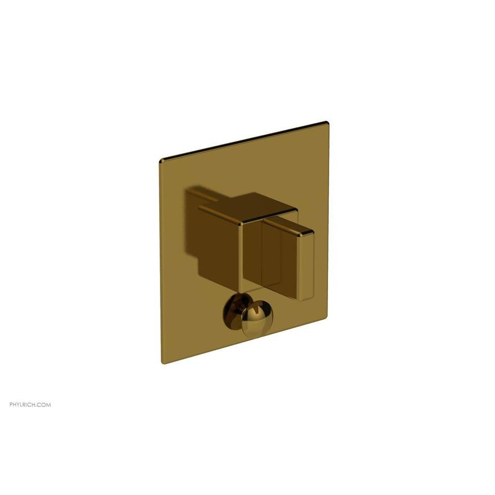 Phylrich - MIX Pressure Balance Shower Plate with Diverter and Handle Trim Set - Blade Handle 4-107 - Satin Gold