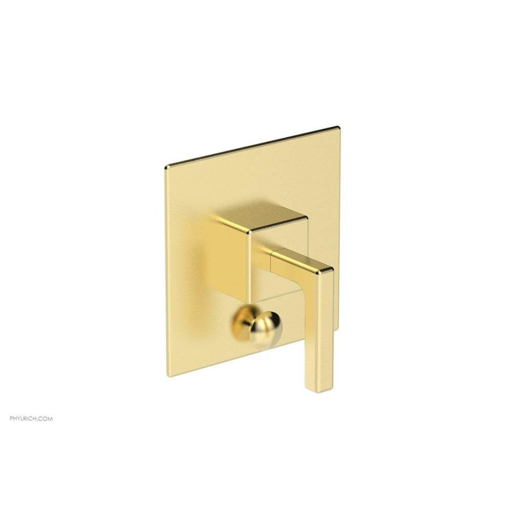 Phylrich - MIX Pressure Balance Shower Plate with Diverter and Handle Trim Set - Lever Handle 4-108 - Polished Brass Uncoated