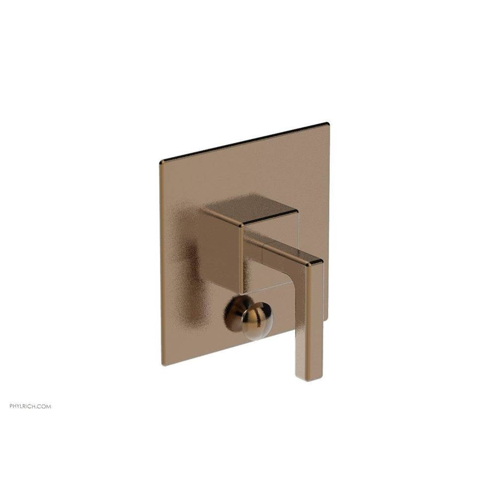 Phylrich - MIX Pressure Balance Shower Plate with Diverter and Handle Trim Set - Lever Handle 4-108 - Old English Brass