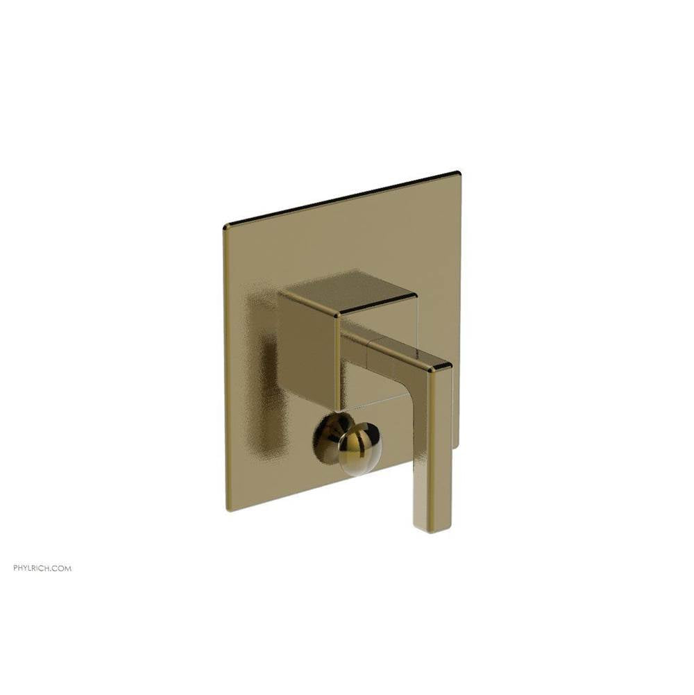 Phylrich - MIX Pressure Balance Shower Plate with Diverter and Handle Trim Set - Lever Handle 4-108 - Antique Brass
