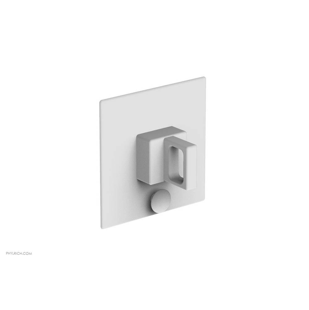 Phylrich - MIX Pressure Balance Shower Plate with Diverter and Handle Trim Set - Ring Handle 4-109 - Satin White