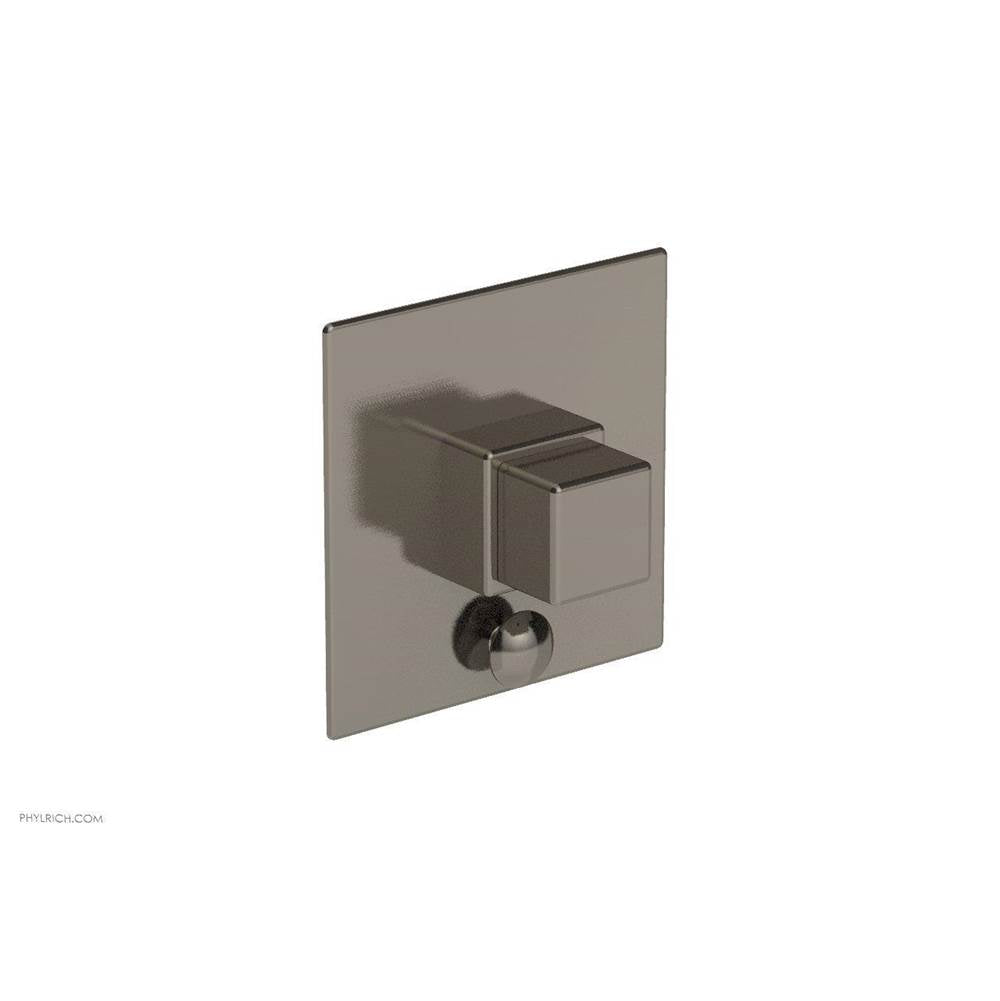 Phylrich - MIX Pressure Balance Shower Plate with Diverter and Handle Trim Set - Cube Handle 4-110 - Burnished Nickel