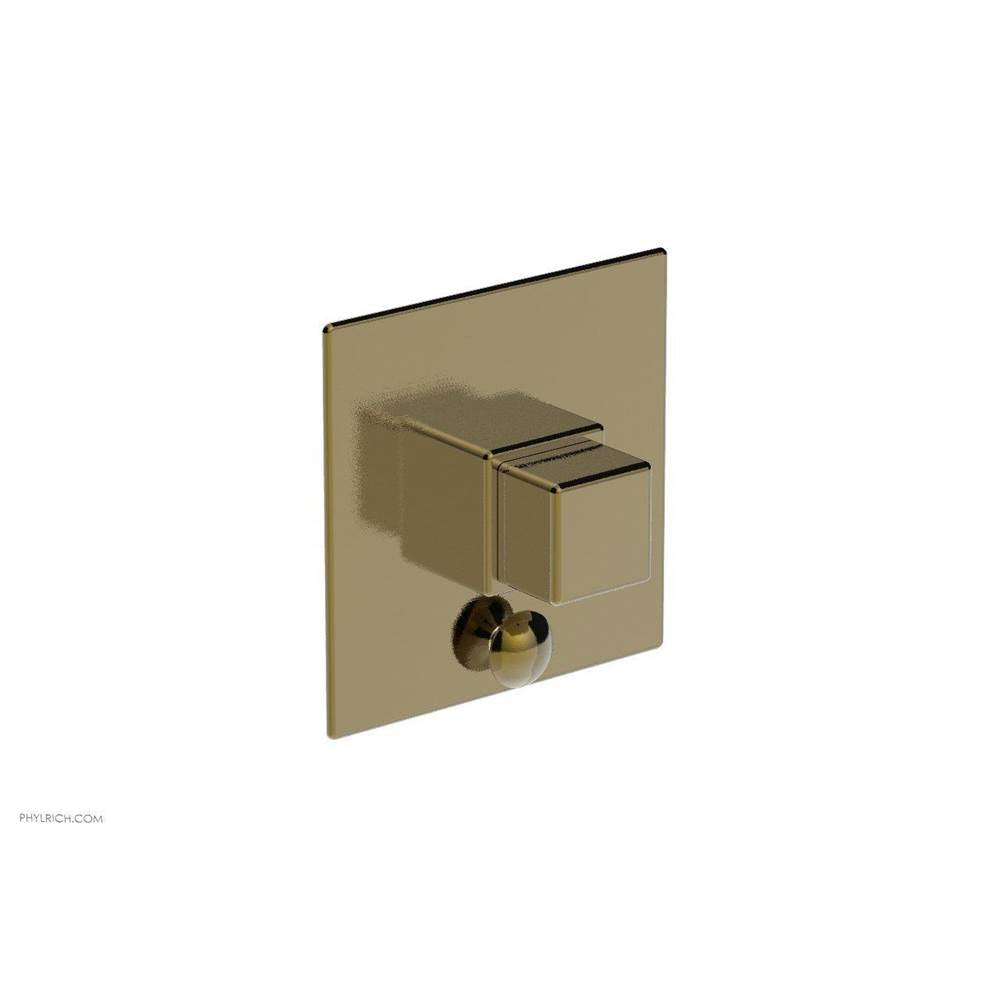 Phylrich - MIX Pressure Balance Shower Plate with Diverter and Handle Trim Set - Cube Handle 4-110 - Antique Bronze