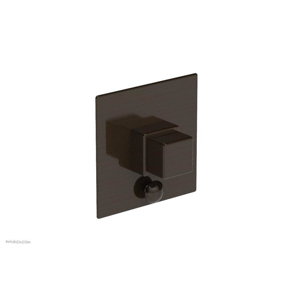 Phylrich - MIX Pressure Balance Shower Plate with Diverter and Handle Trim Set - Cube Handle 4-110 - Oil Rubbed Bronze