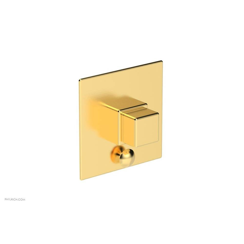 Phylrich - MIX Pressure Balance Shower Plate with Diverter and Handle Trim Set - Cube Handle 4-110 - Satin chrome