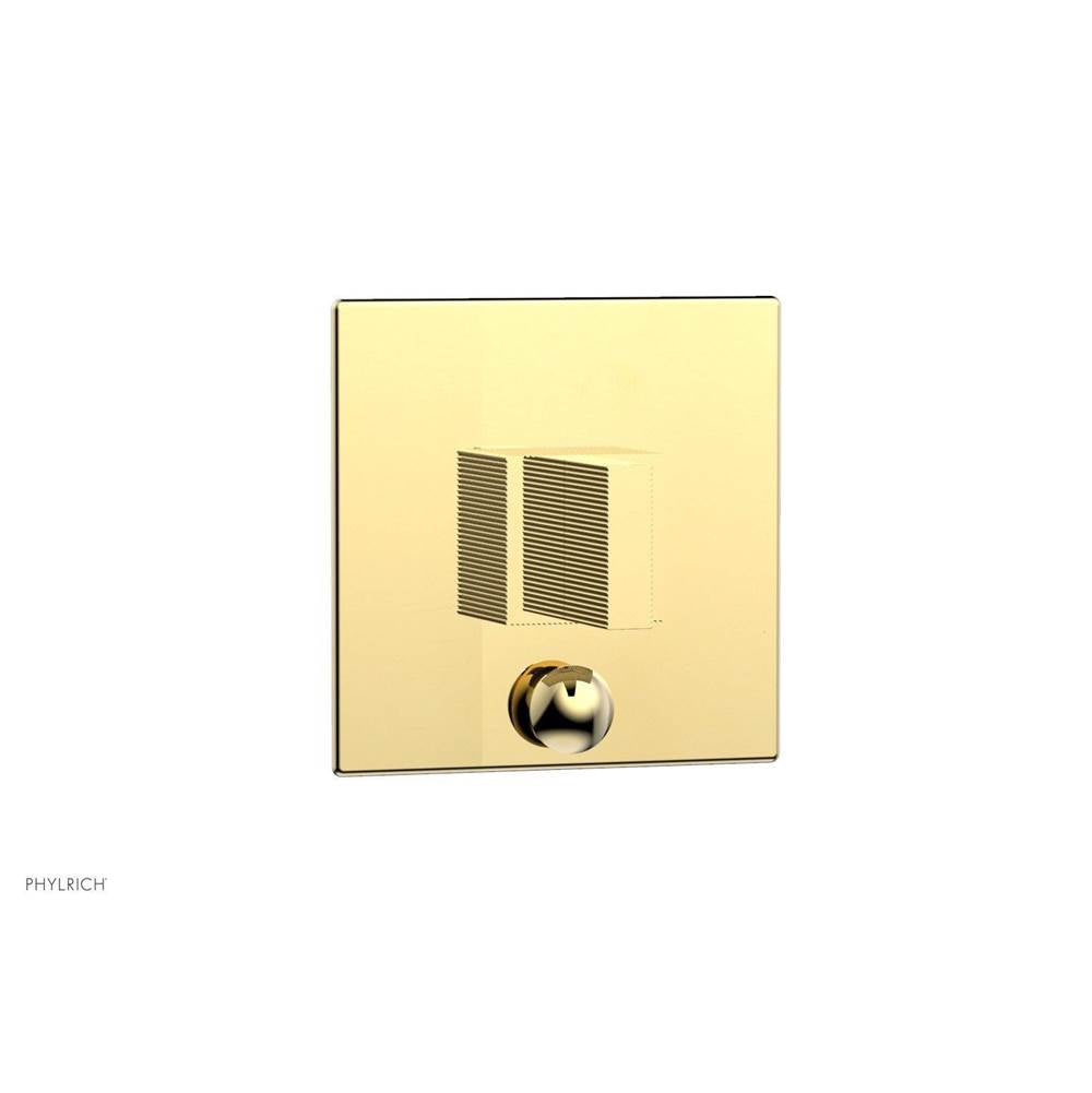 Phylrich - STRIA Pressure Balance Shower Plate with Diverter and Handle Trim Set 4-119 - Polished Brass Uncoated