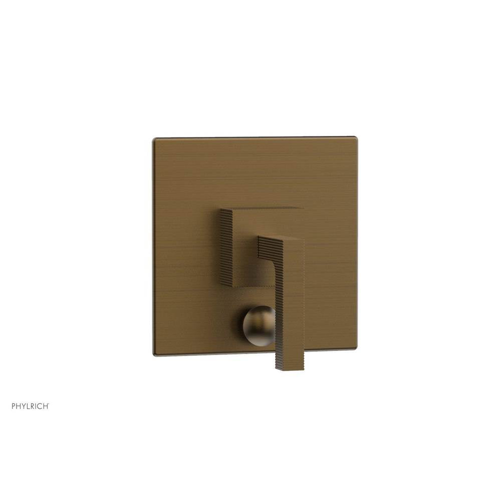 Phylrich - STRIA Pressure Balance Shower Plate with Diverter and Handle Trim Set 4-120 - Old English Brass