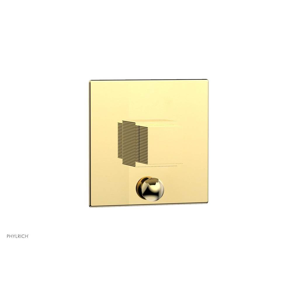 Phylrich - STRIA Pressure Balance Shower Plate with Diverter and Handle Trim Set 4-121 - Polished Brass Uncoated