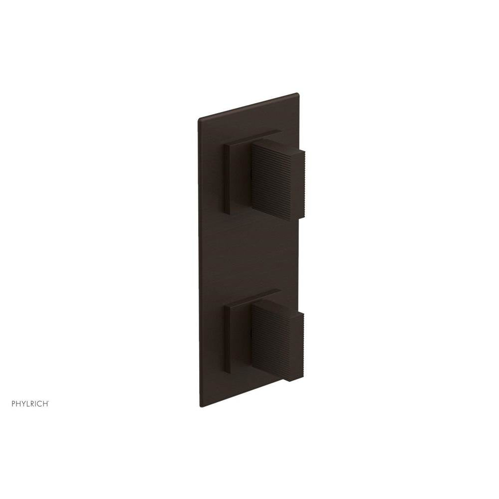 Phylrich - STRIA 1/2'' Thermostatic Valve with Volume Control or Diverter 4-125 - Antique Bronze