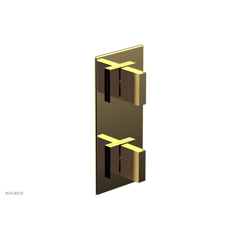 Phylrich - STRIA 1/2'' Thermostatic Valve with Volume Control or Diverter 4-125 - Polished Gold
