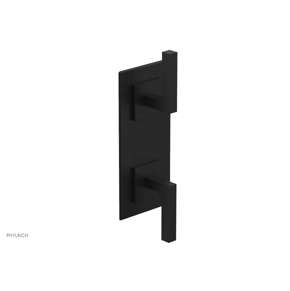 Phylrich - STRIA 1/2'' Thermostatic Valve with Volume Control or Diverter 4-126 - Matte Black
