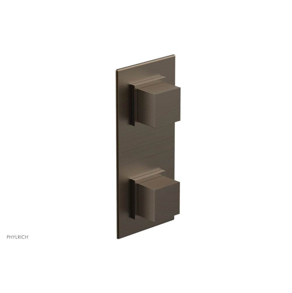 Phylrich - STRIA 1/2'' Thermostatic Valve with Volume Control or Diverter 4-127 - Old English Brass
