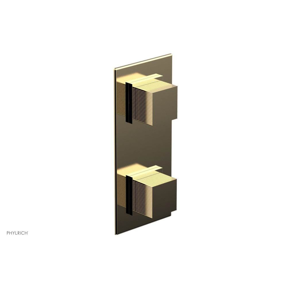 Phylrich - STRIA 1/2'' Thermostatic Valve with Volume Control or Diverter 4-127 - Satin Brass