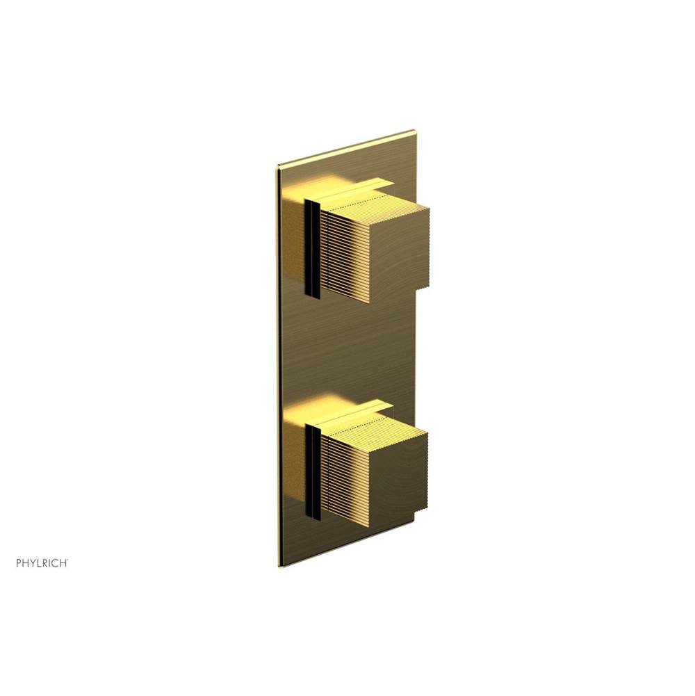 Phylrich - STRIA 1/2'' Thermostatic Valve with Volume Control or Diverter 4-127 - Satin Gold