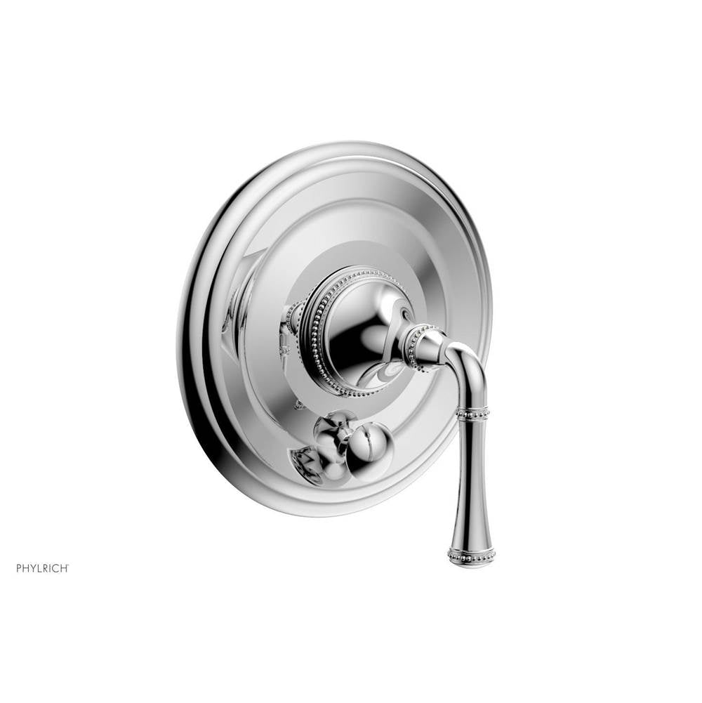Phylrich - BEADED Pressure Balance Shower Plate with Diverter and Handle Trim Set 4-129 - Satin Brass