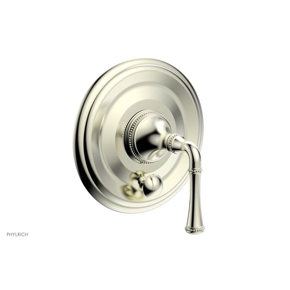 Phylrich - BEADED Pressure Balance Shower Plate with Diverter and Handle Trim Set 4-129 - Polished Brass