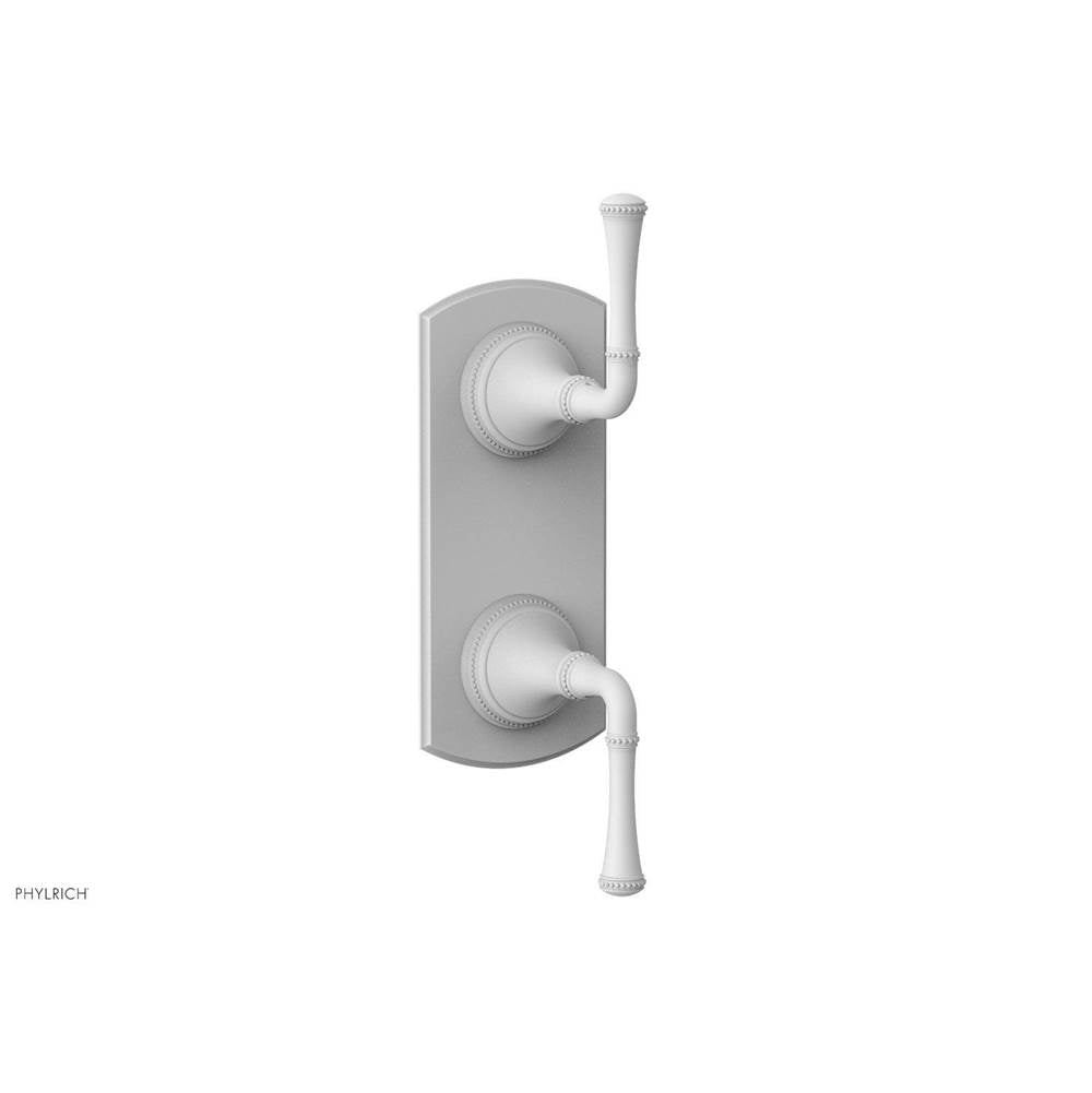 Phylrich - BEADED 1/2'' Mini Thermostatic Valve with Volume Control or Diverter 4-131 - Satin White