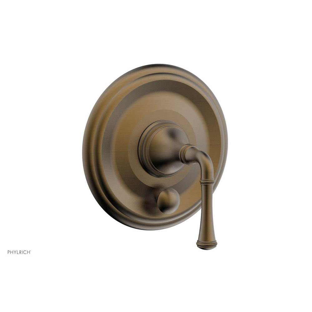 Phylrich - COINED Pressure Balance Shower Plate with Diverter and Handle Trim Set 4-134 - Old English Brass