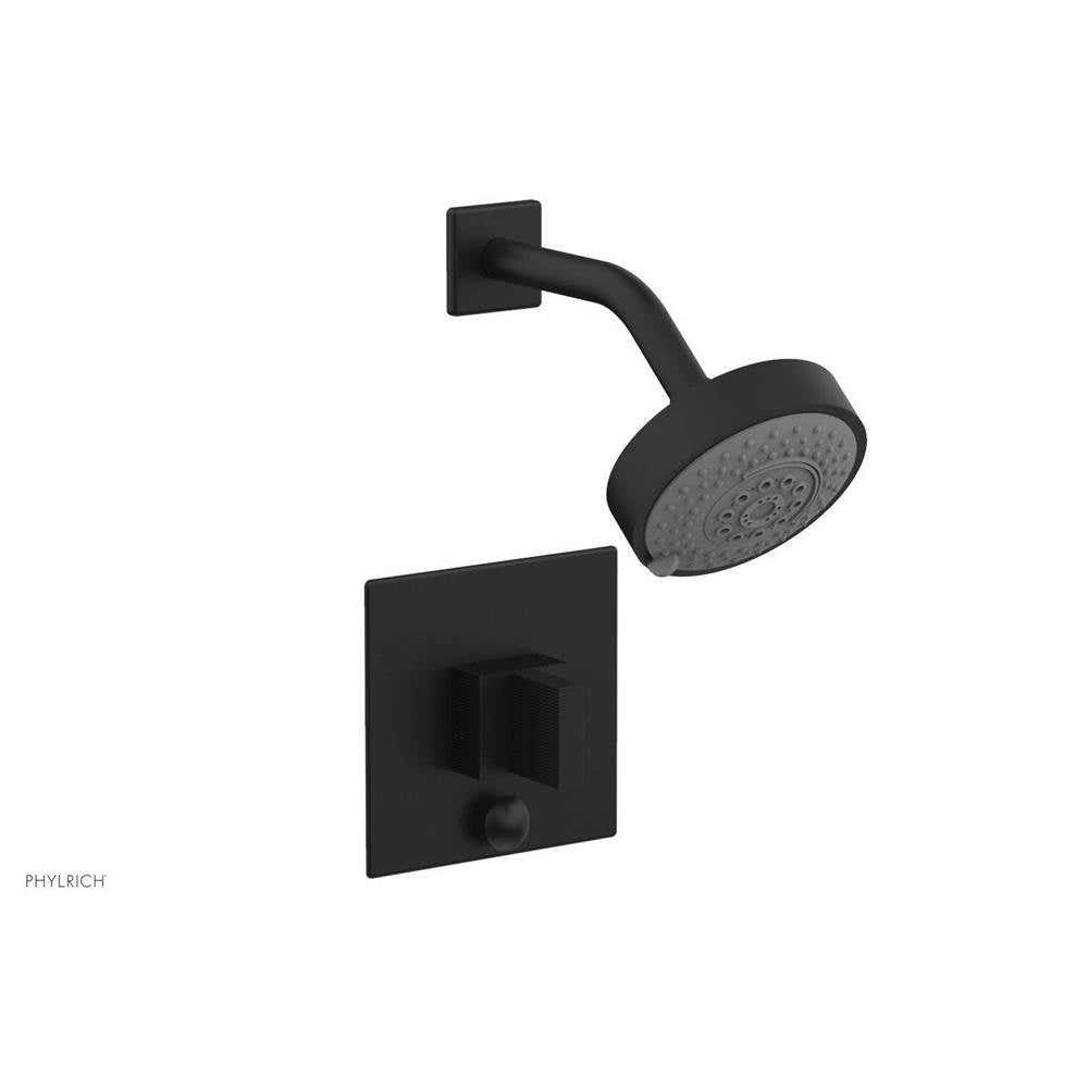 Phylrich - STRIA Pressure Balance Shower and Diverter Set (Less Spout) 4-146 - Matte Black