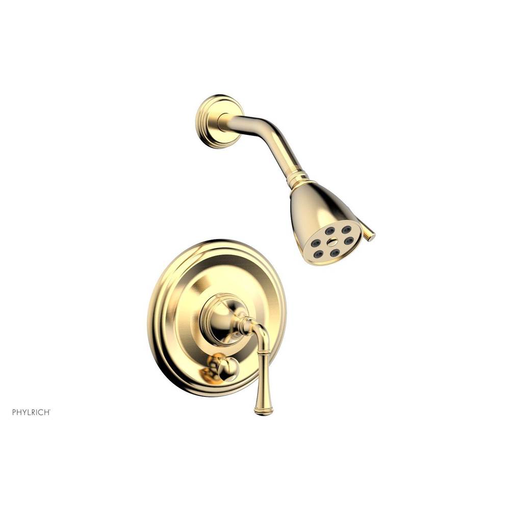 Phylrich - COINED Pressure Balance Shower and Diverter Set (Less Spout), Lever Handle 4-150 - Polished Nickel