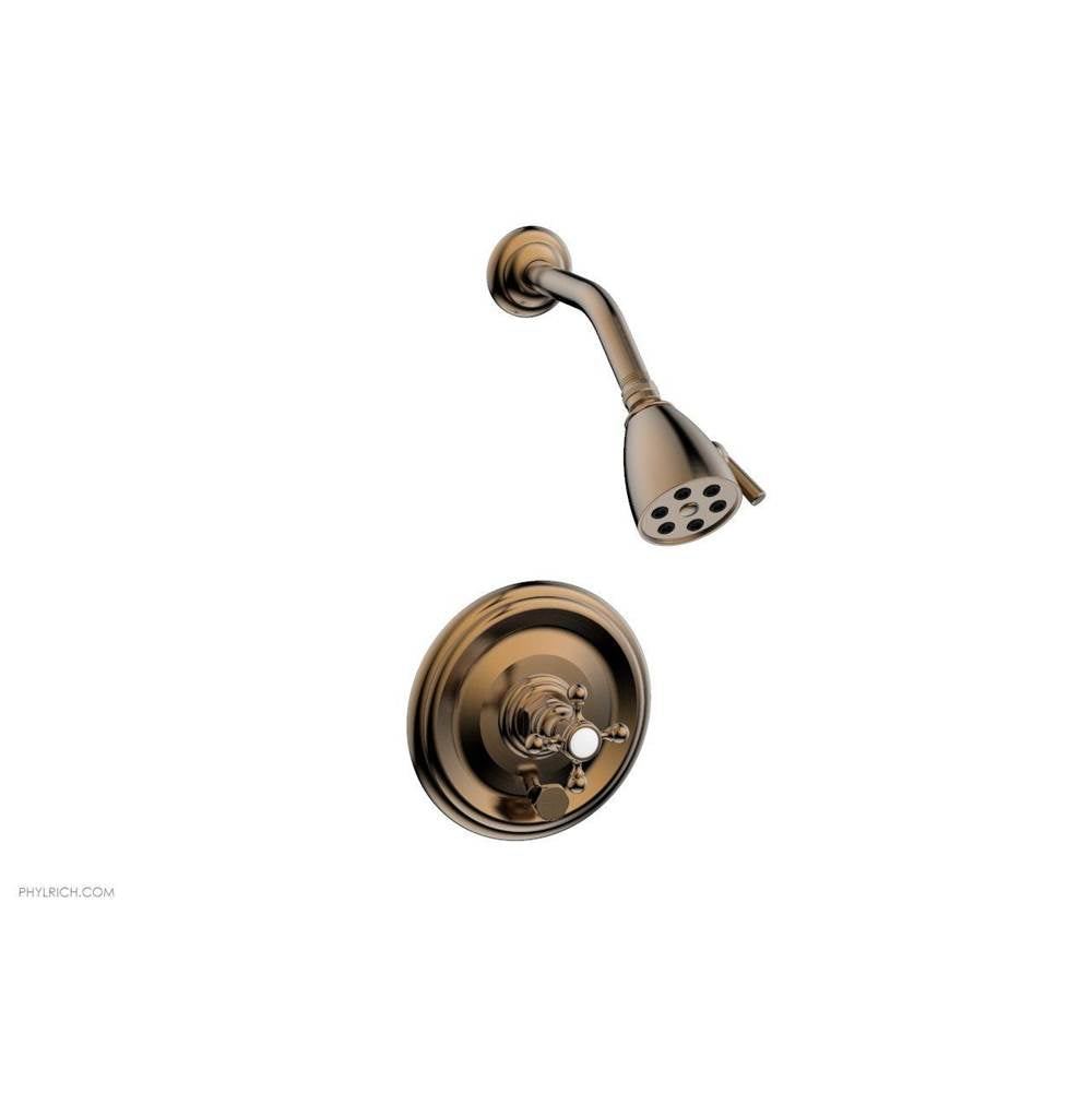 Phylrich - Pb Shwr & Div, To Cr Hdl - Old English Brass
