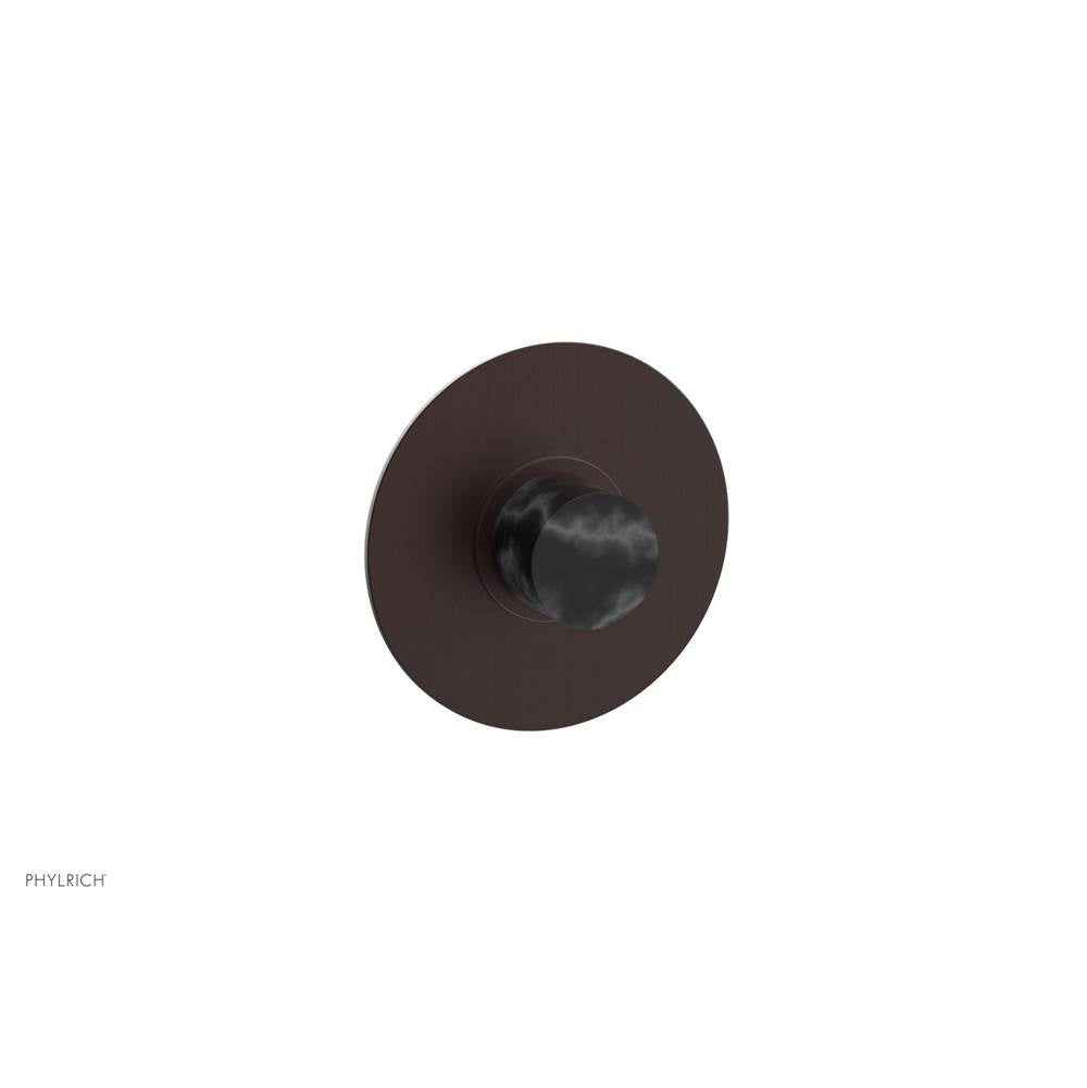 Phylrich - 1/2'' Mini Therm. 5'' Rnd, Marble Hdl'' - Weathered Copper
