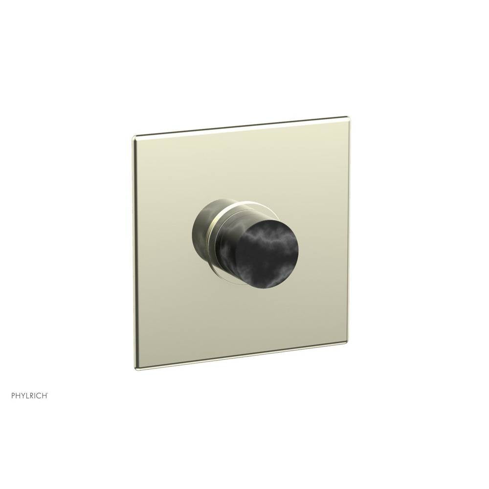 Phylrich - Shower Plate Trim, Marble Hdl - Burnished Nickel