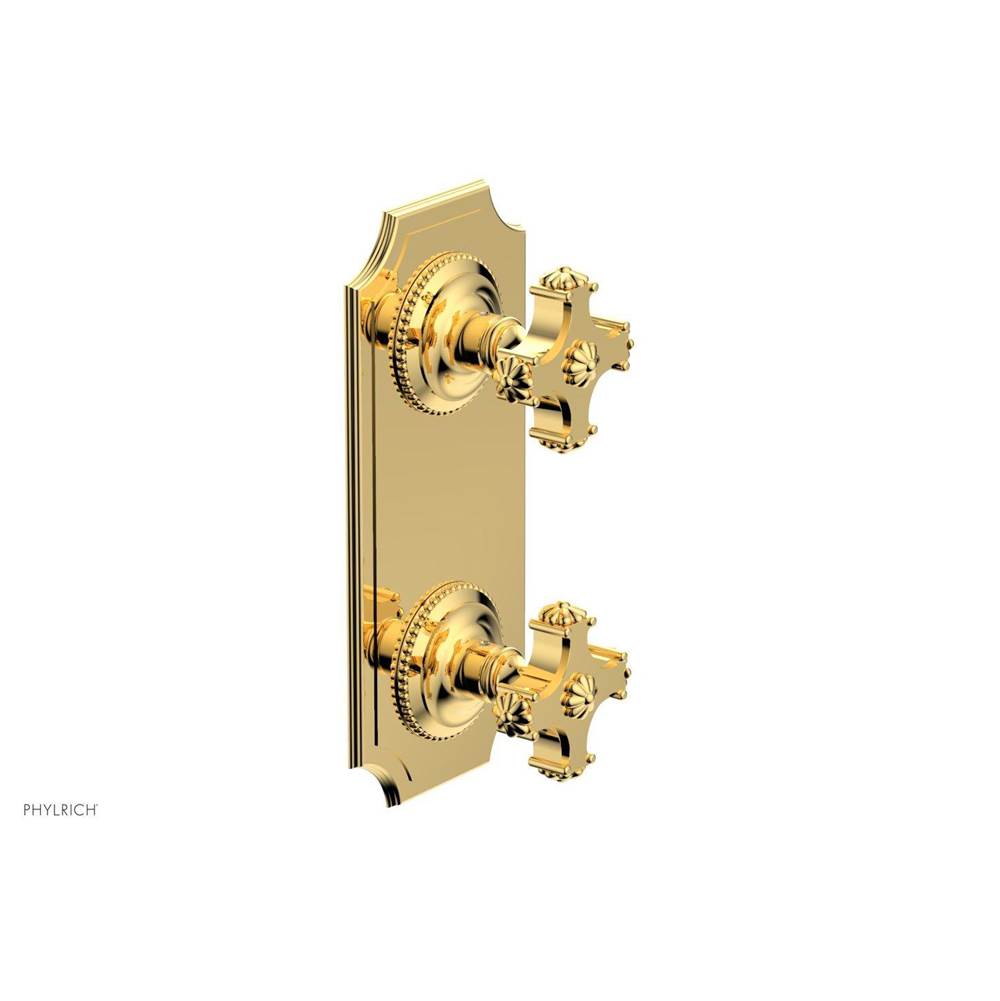 Phylrich - MARVELLE 1/2'' Mini Thermostatic Valve with Volume Control or Diverter 4-293 - Satin Gold
