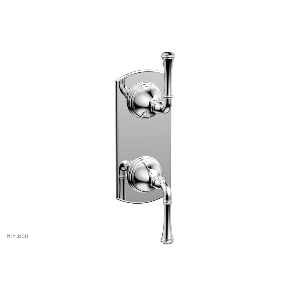 Phylrich - 3RING 1/2'' Mini Thermostatic Valve with Volume Control Diverter 4-313 - Polished Nickel