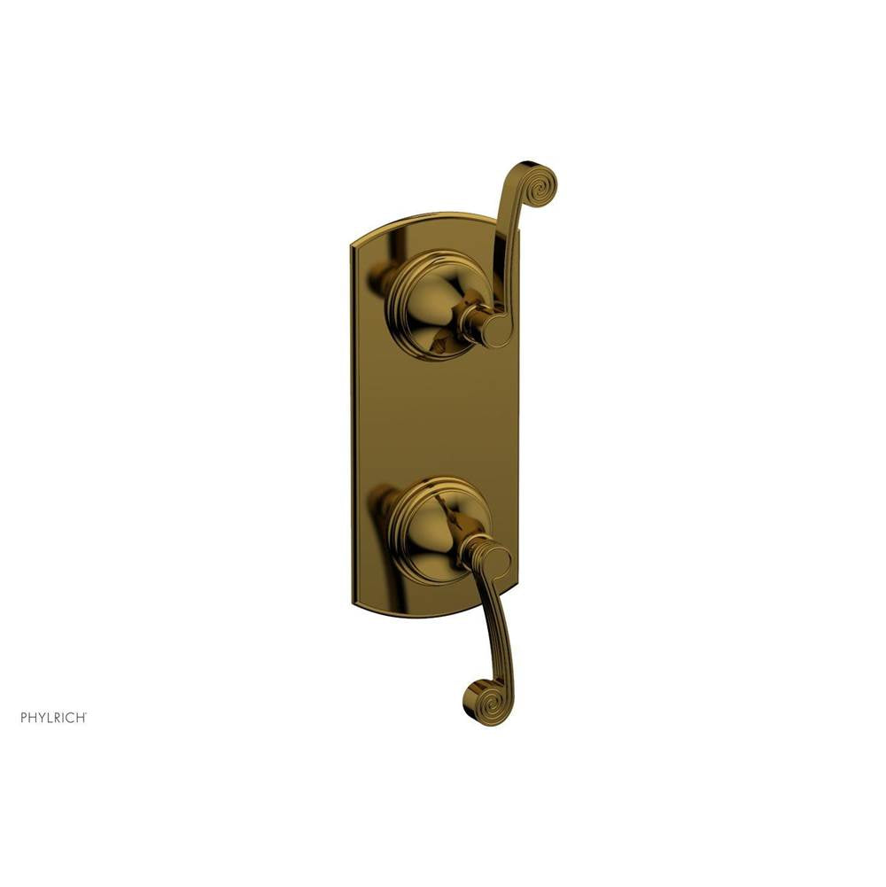 Phylrich - 1/2'' Mini Therm W Vol/Div - French Brass