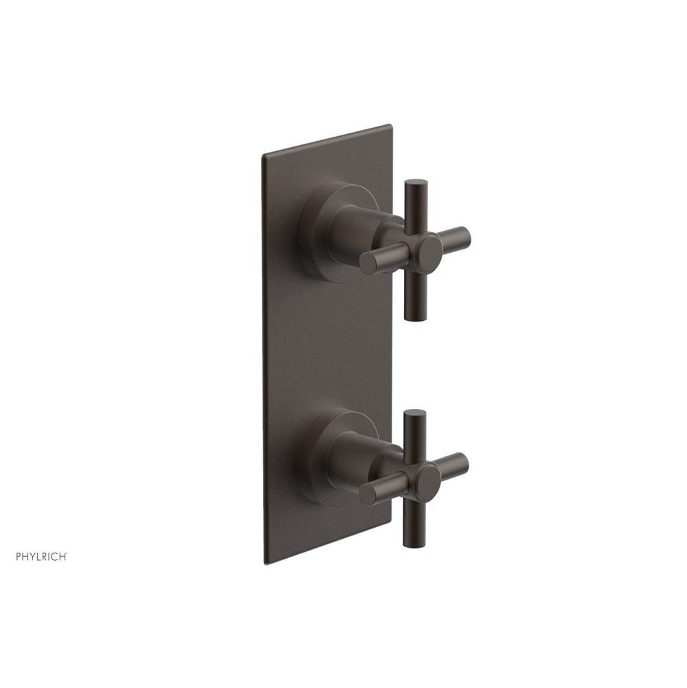 Phylrich - BASIC 1/2'' Thermostatic Valve with Volume Control or Diverter Cross Handles 4-350 - Oil Rubbed Bronze