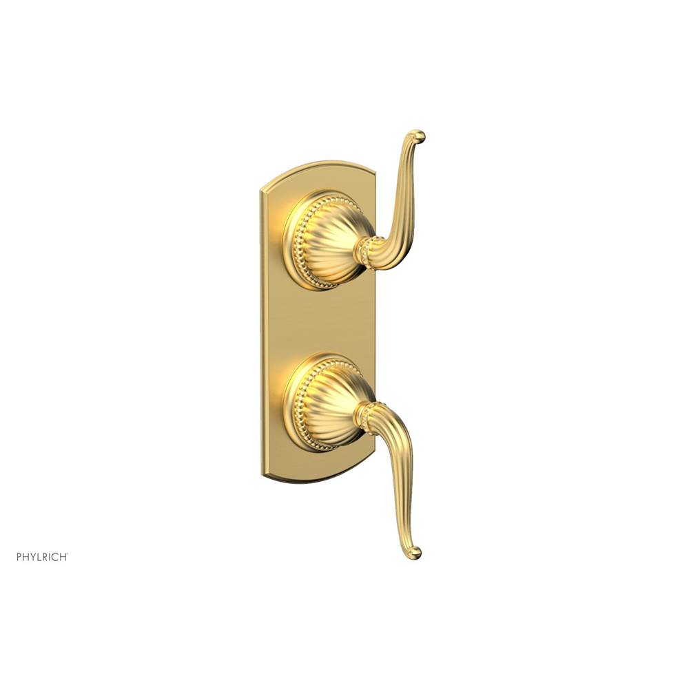 Phylrich - 1/2'' Mini Therm 2 Hdl Lever, Georgian & Barc - Burnished Gold