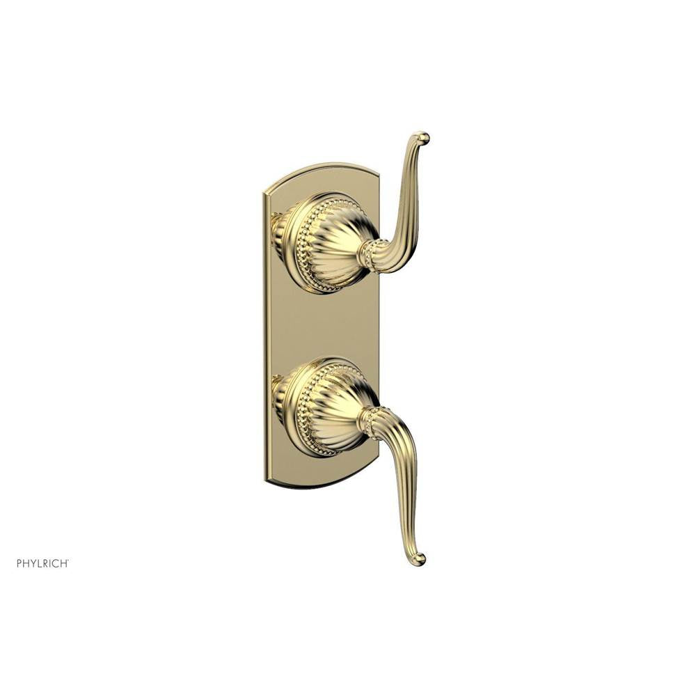 Phylrich - Georgian & Barcelona Volume Control/Diverter Trim - Lever Handle 4-376 - Polished Brass Uncoated