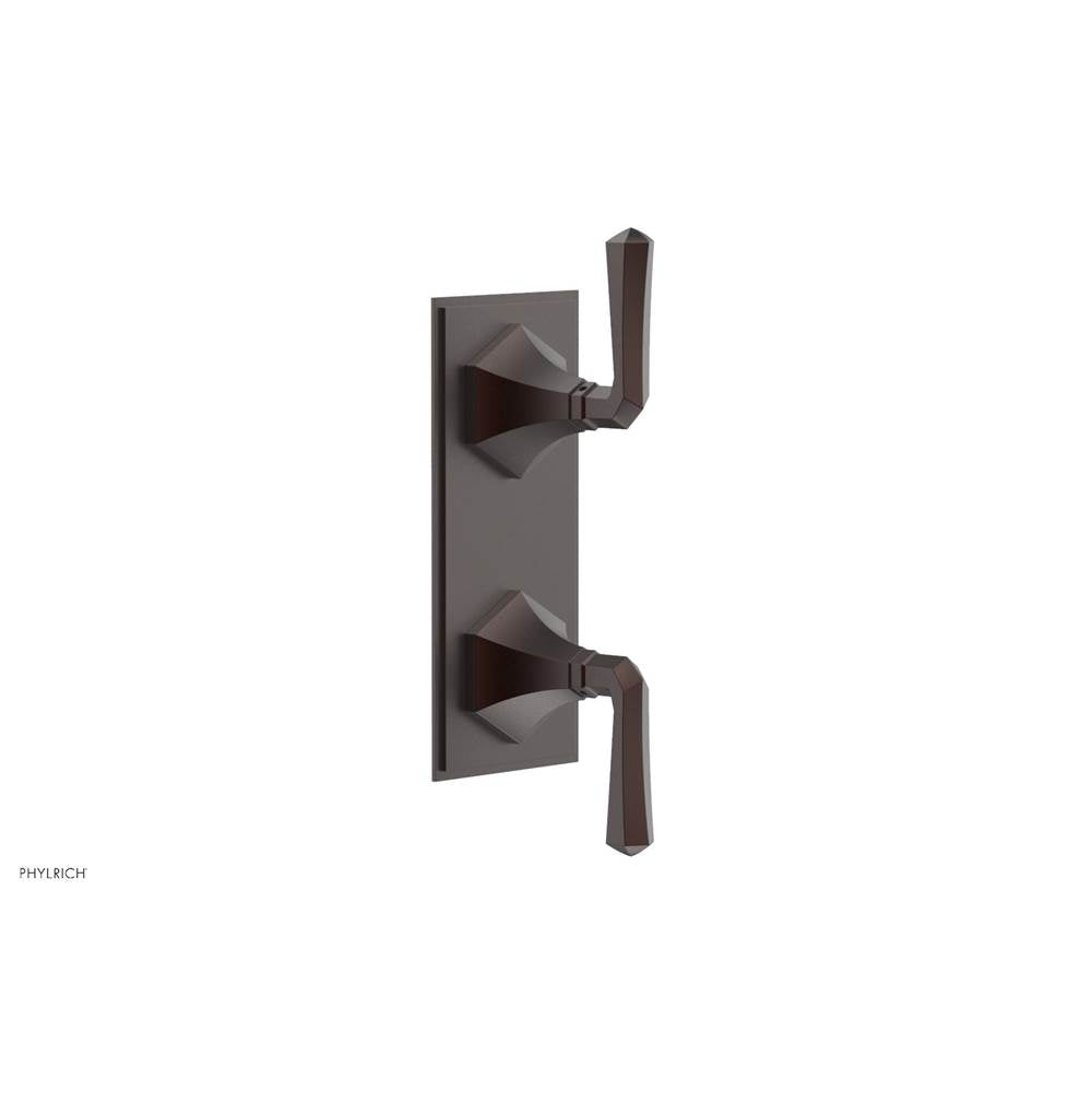 Phylrich - 1/2'' Mini Therm 2 Hdl Le Verre & La Crosse Lever Hdls - Weathered Copper
