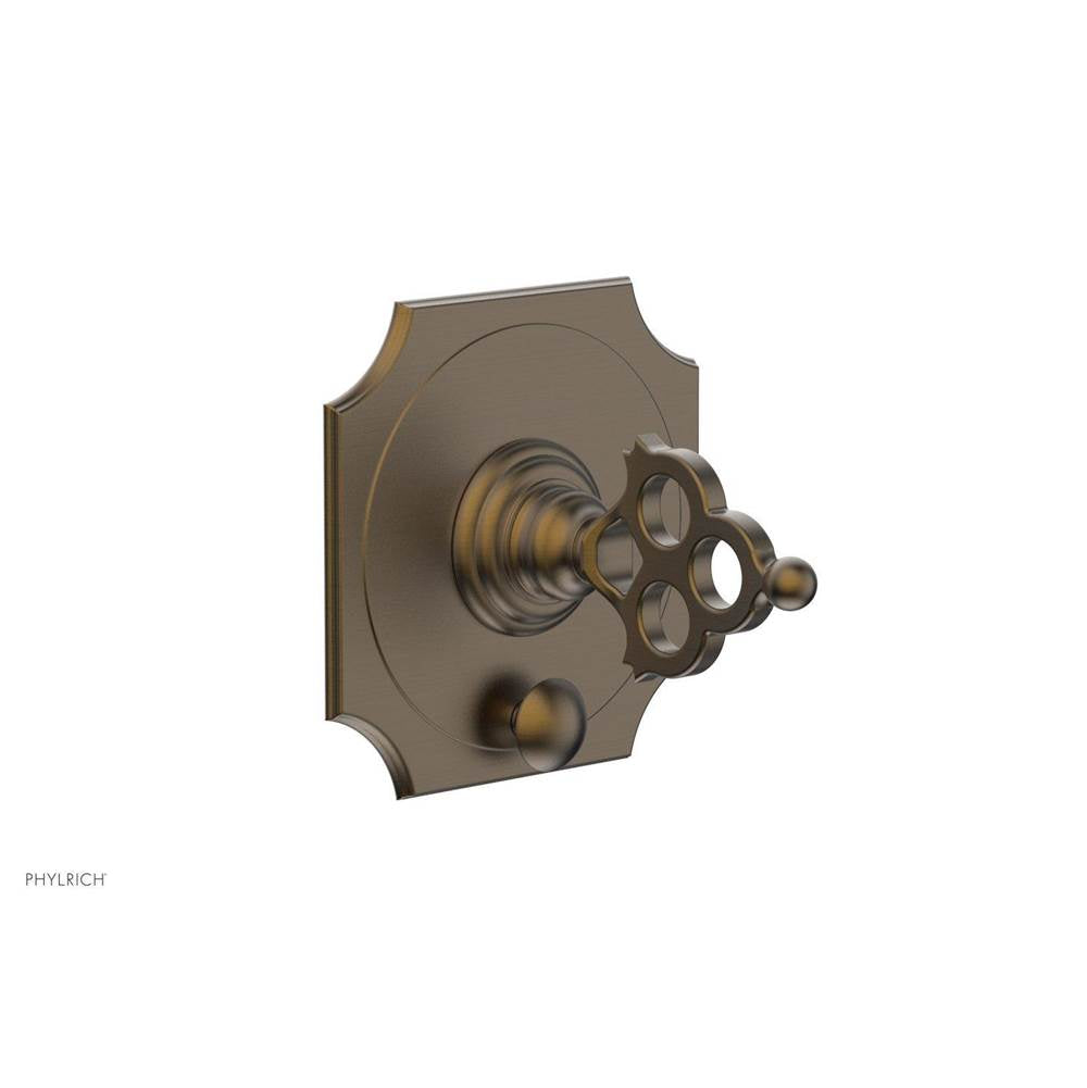 Phylrich - MAISON Pressure Balance Shower Plate with Diverter and Handle Trim Set 4-470 - Old English Brass