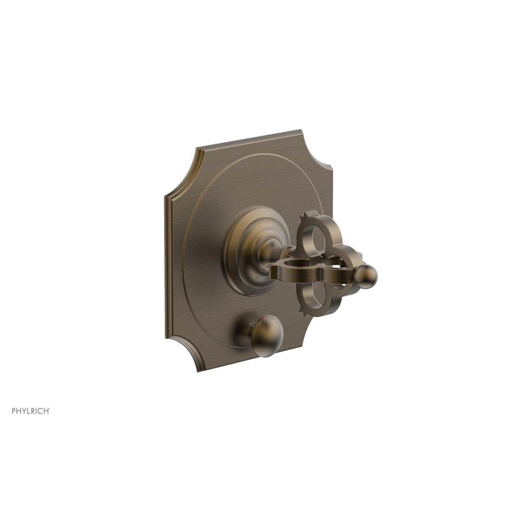 Phylrich - COURONNE Pressure Balance Shower Plate with Diverter and Handle Trim Set 4-473 - Old English Brass