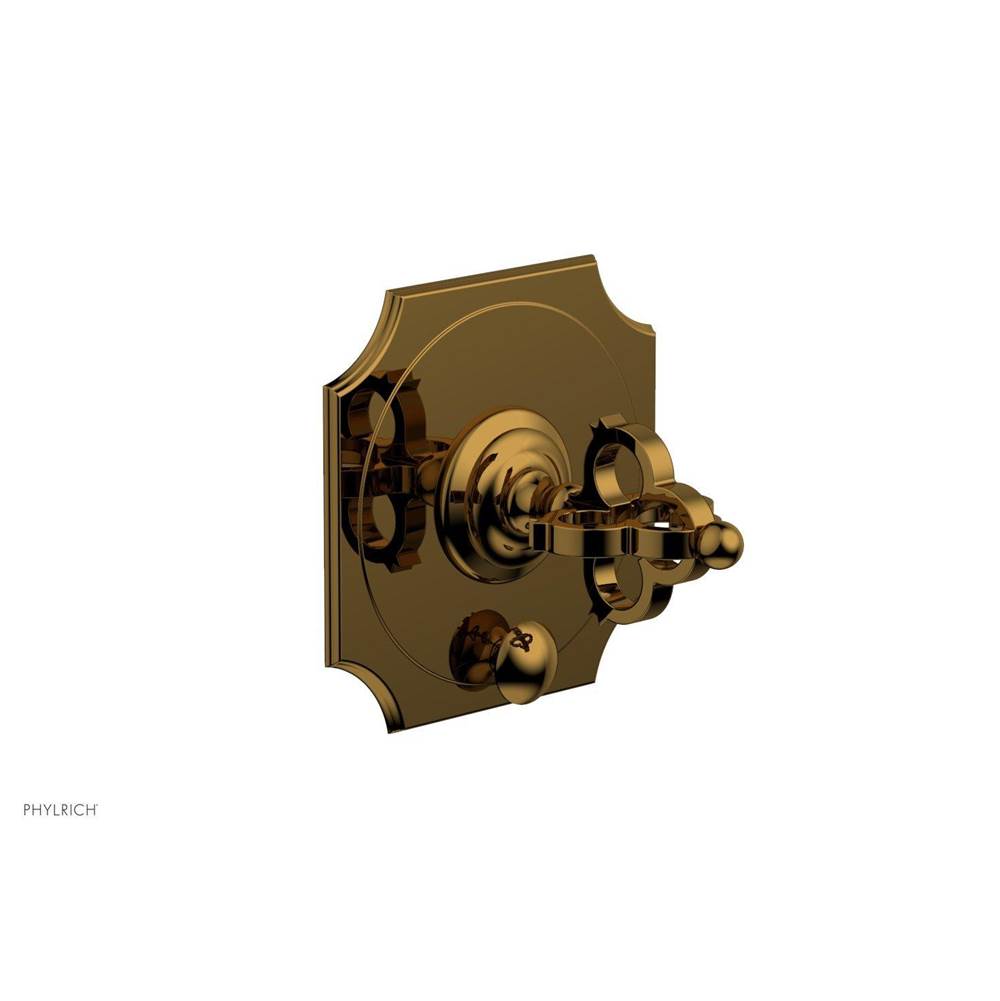 Phylrich - COURONNE Pressure Balance Shower Plate with Diverter and Handle Trim Set 4-473 - French Brass