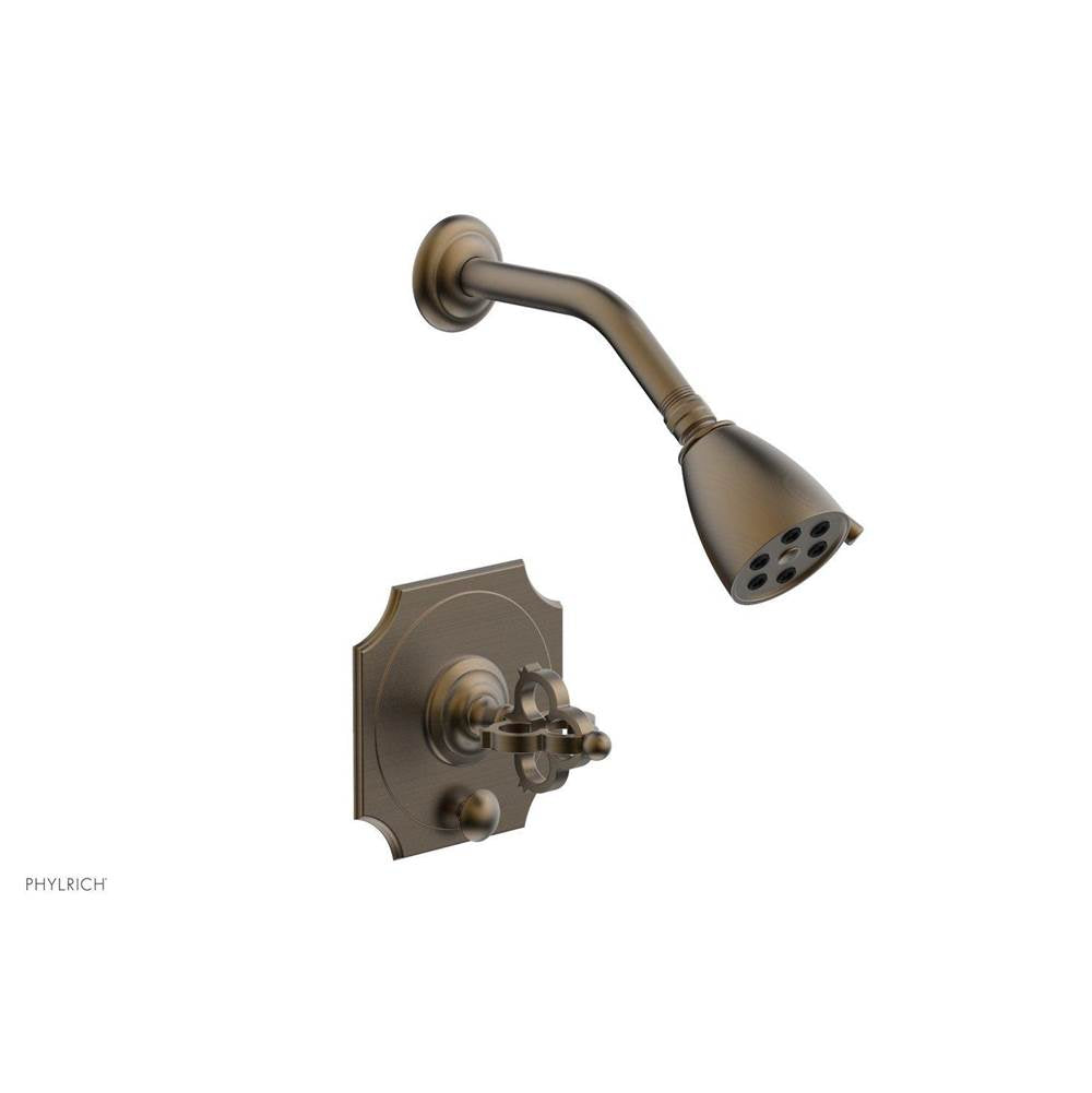 Phylrich - COURONNE Pressure Balance Shower and Diverter Set (Less Spout) 4-474 - Old English Brass