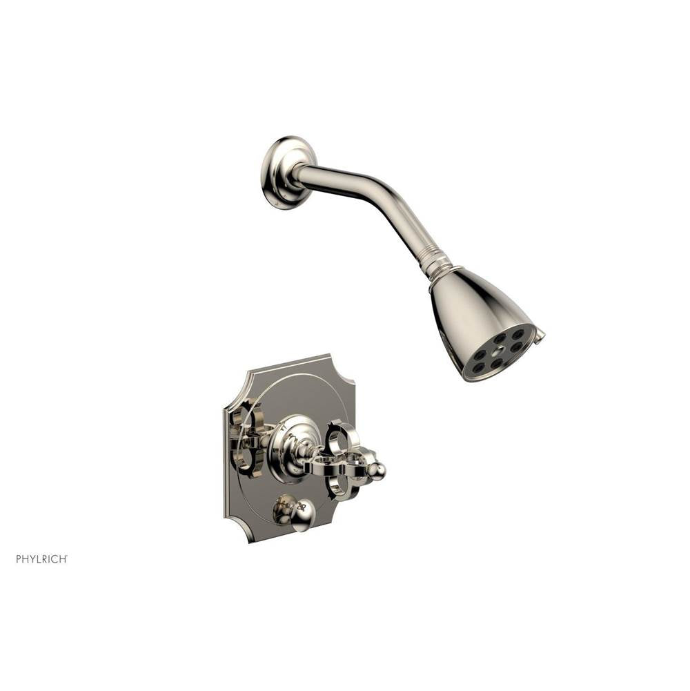 Phylrich - COURONNE Pressure Balance Shower and Diverter Set (Less Spout) 4-474 - Polished Nickel