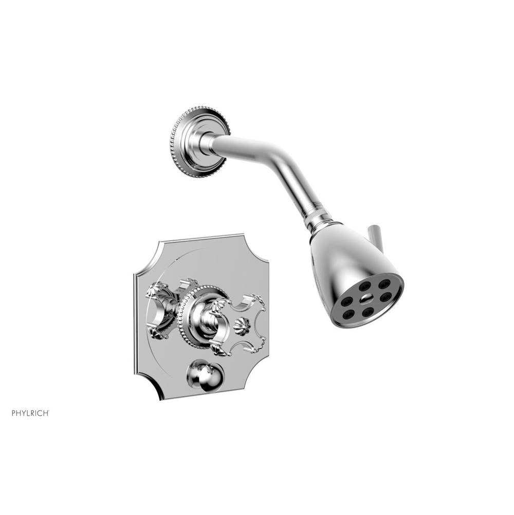 Phylrich - MARVELLE Pressure Balance Shower and Diverter Set (Less Spout), Cross Handle 4-477 - Polished Chrome