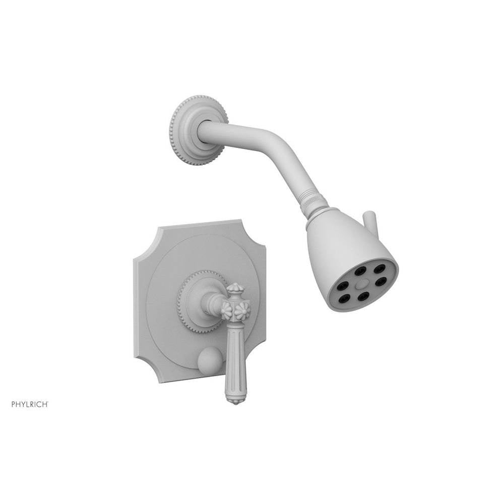 Phylrich - MARVELLE Pressure Balance Shower and Diverter Set (Less Spout), Lever Handle 4-478 - Satin White