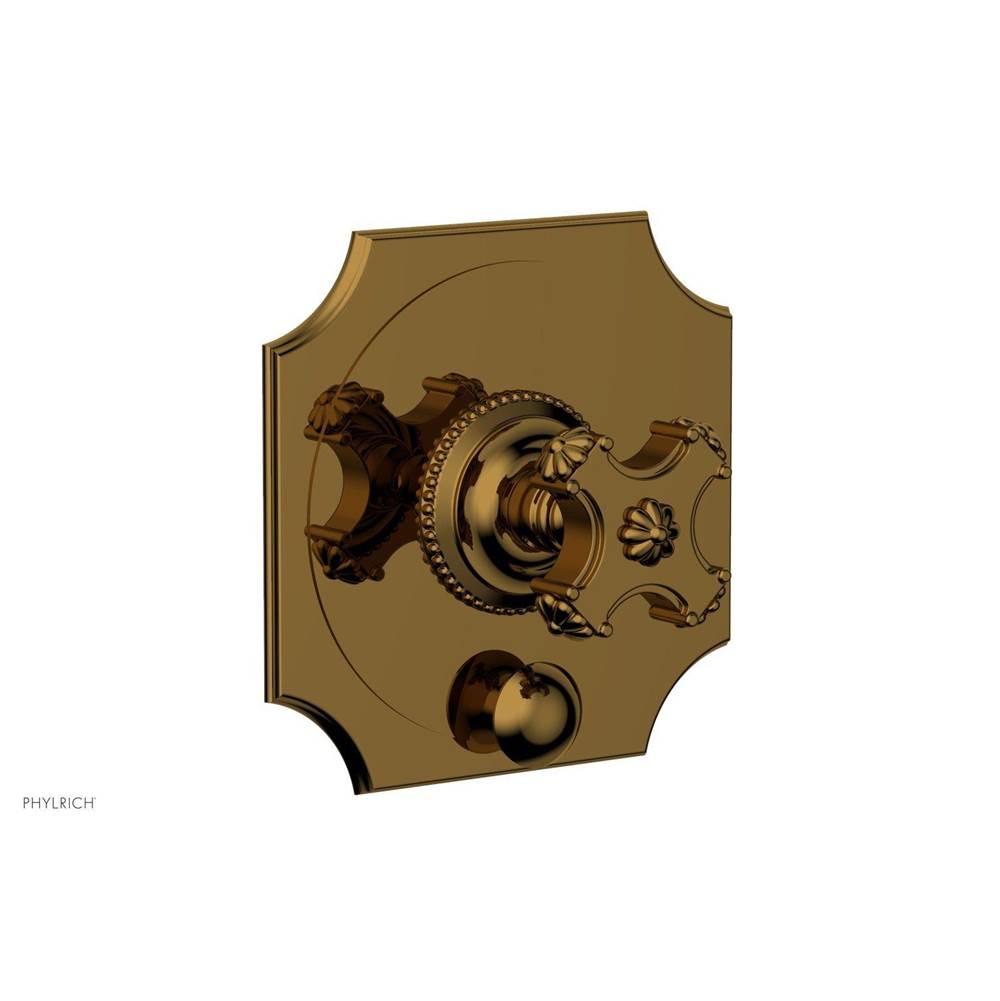 Phylrich - MARVELLE Pressure Balance Shower Plate with Diverter and Handle Trim Set 4-479 - Polished Gold