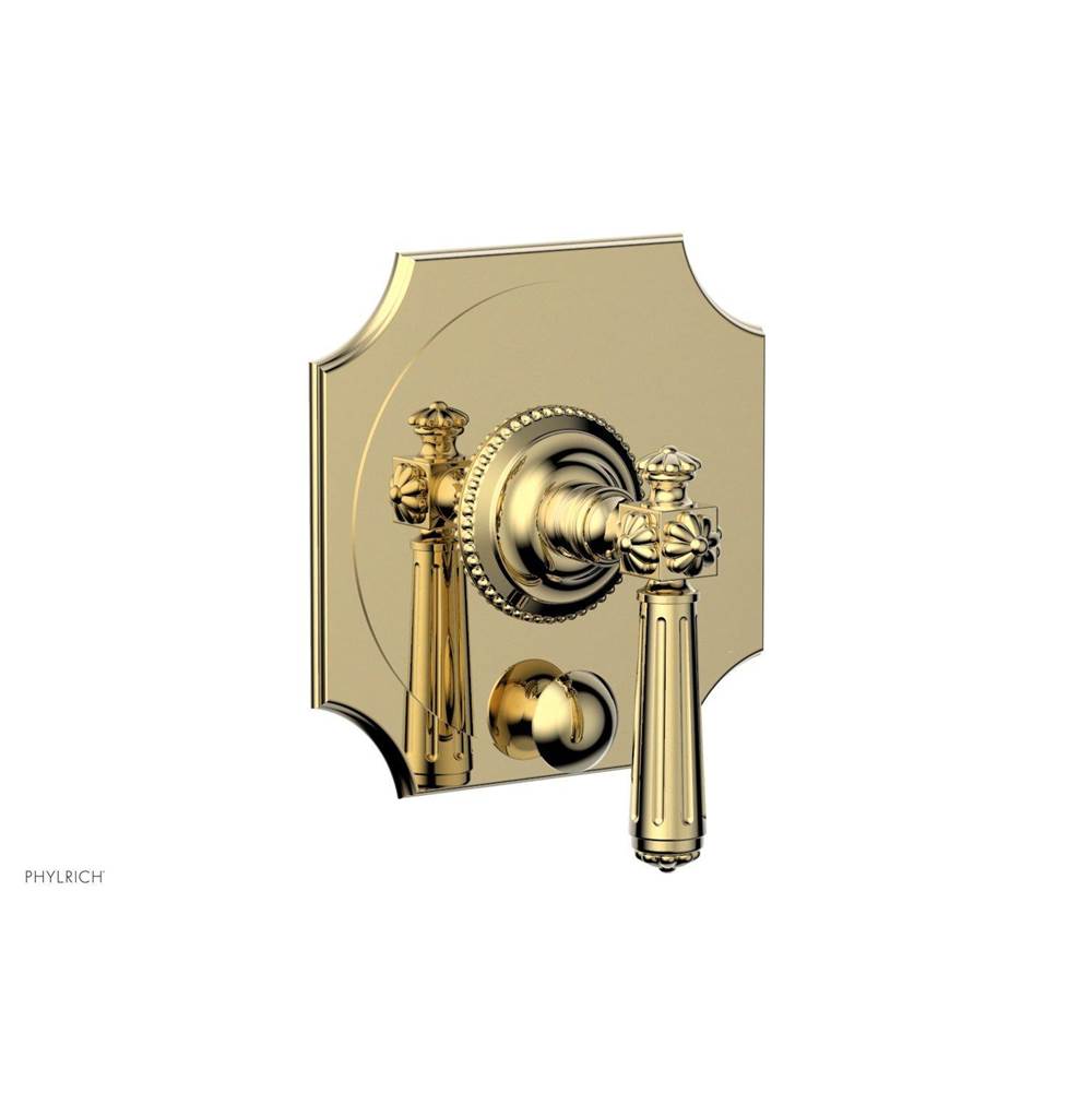 Phylrich - MARVELLE Pressure Balance Shower Plate with Diverter and Handle Trim Set 4-480 - Polished Brass Uncoated