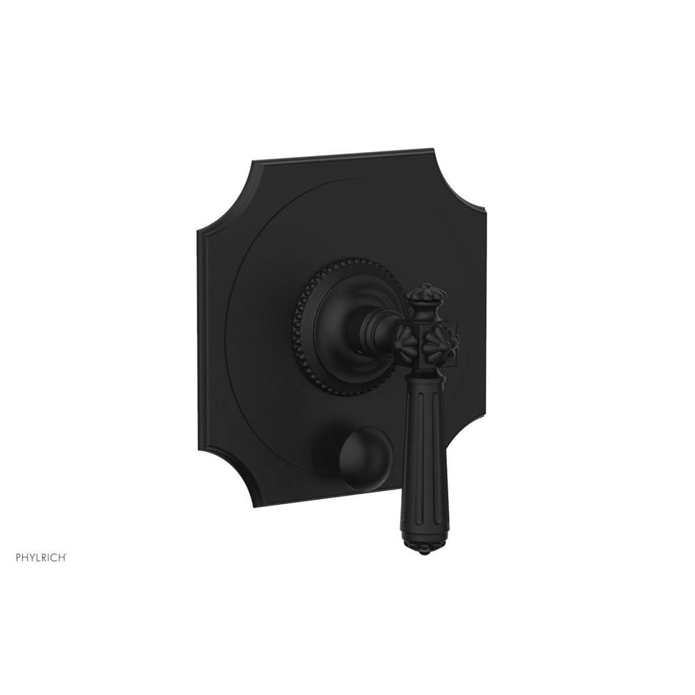 Phylrich - MARVELLE Pressure Balance Shower Plate with Diverter and Handle Trim Set 4-480 - Matte Black
